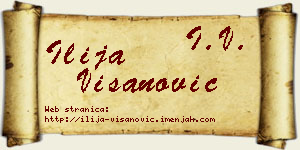 Ilija Višanović vizit kartica